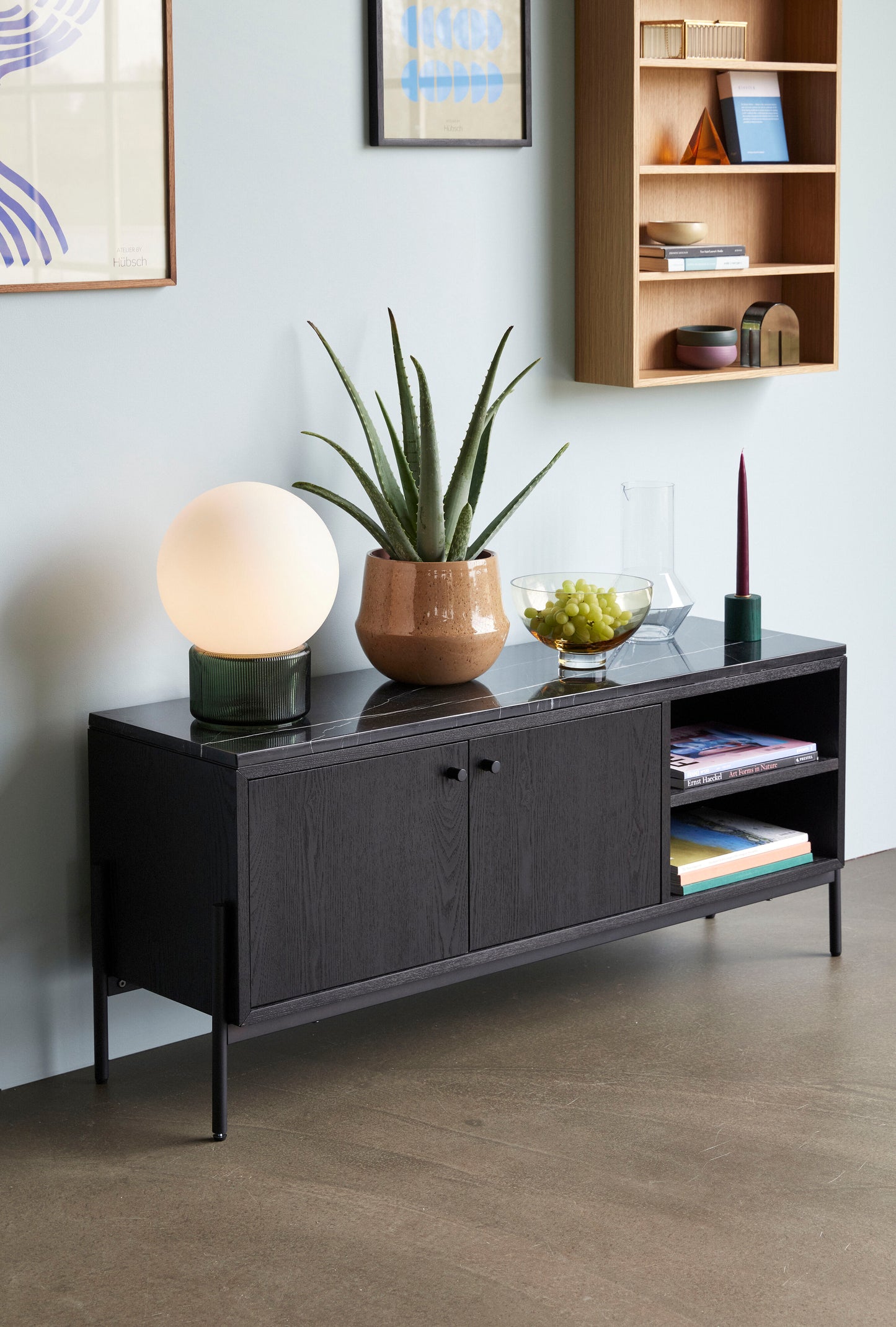 Nobu Sideboard Schwarz, Marmor