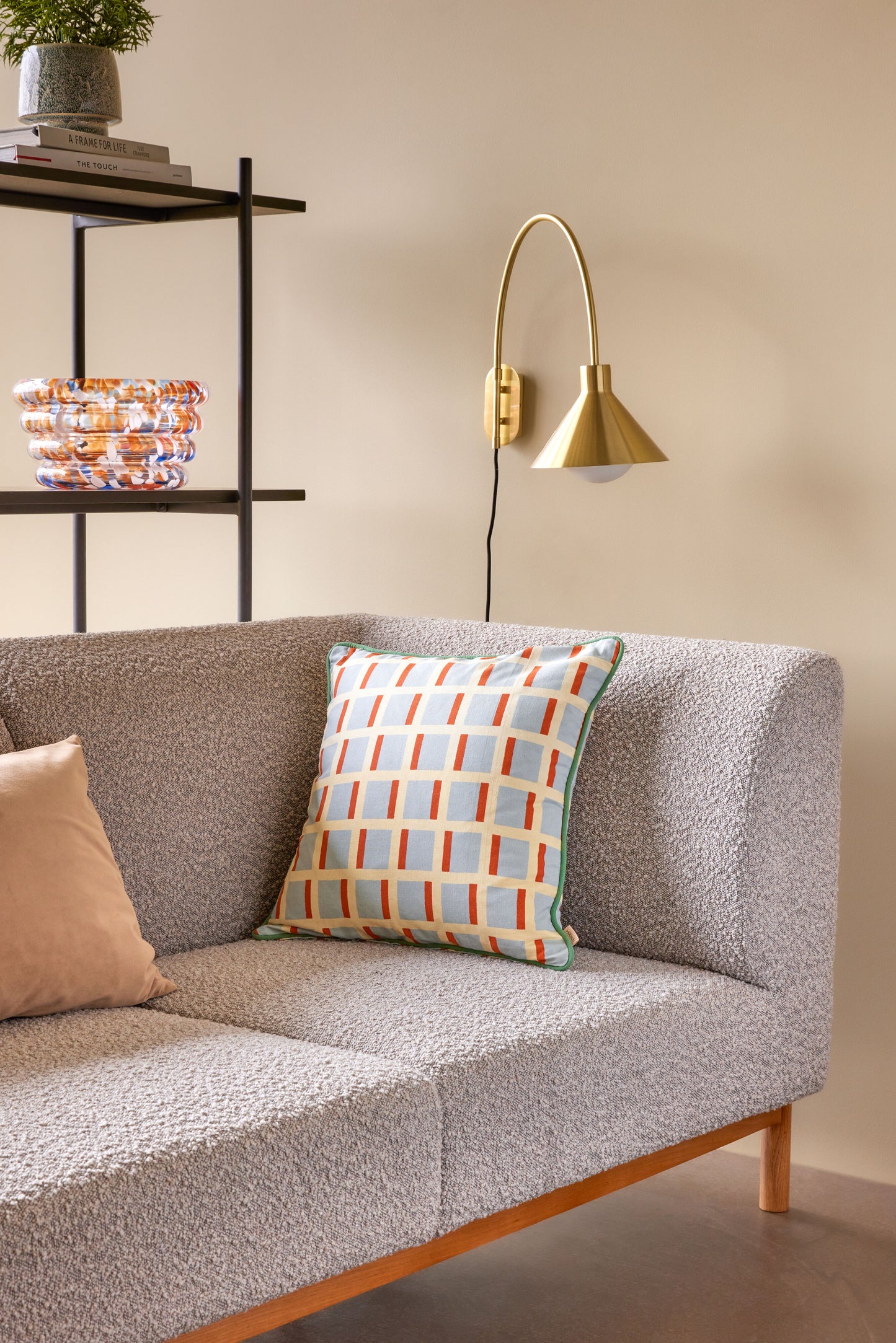 Wandleuchte Pipe, Metall, Messing