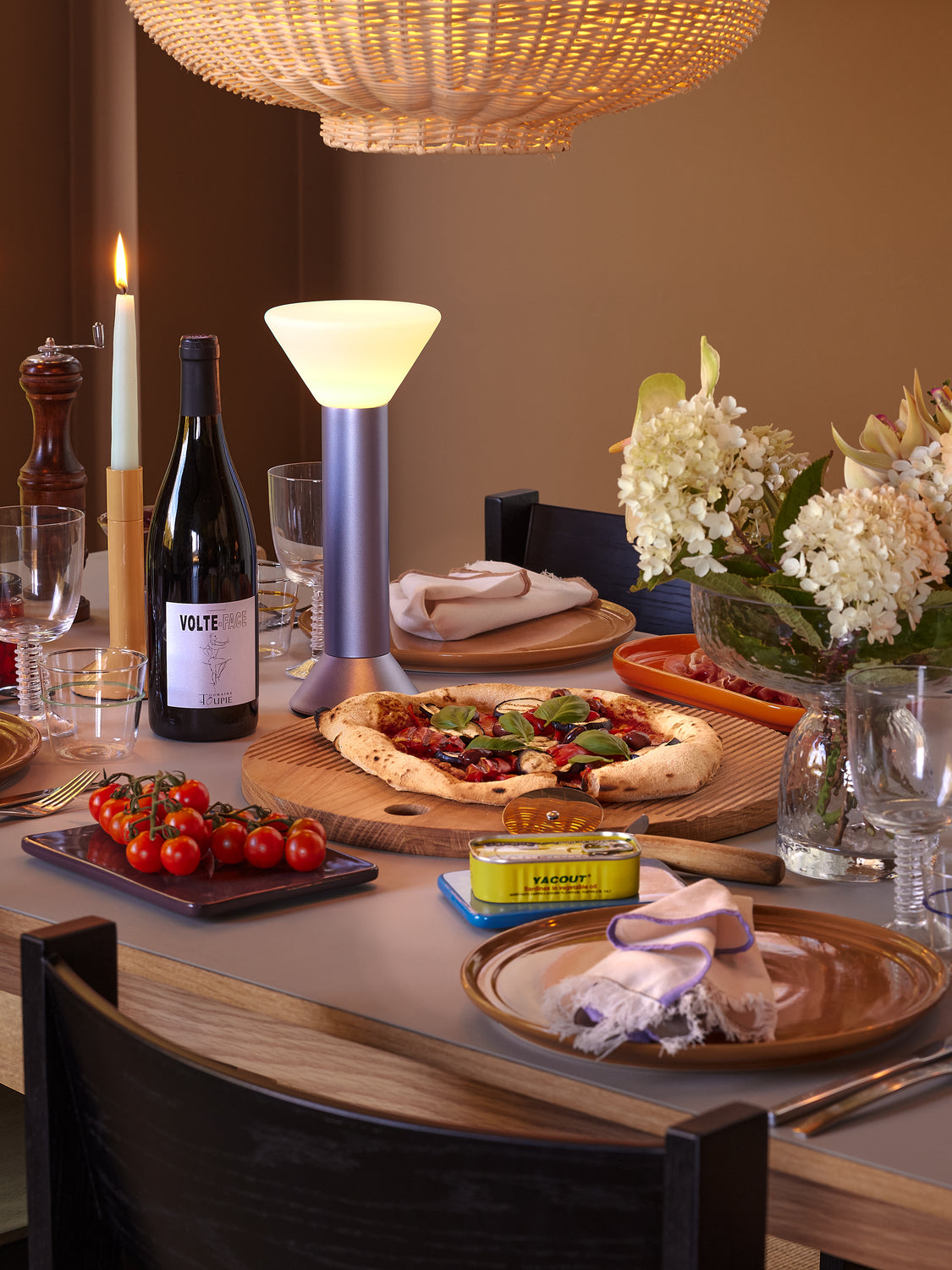 Chand Hängelampe Ellipse, Naturfarben