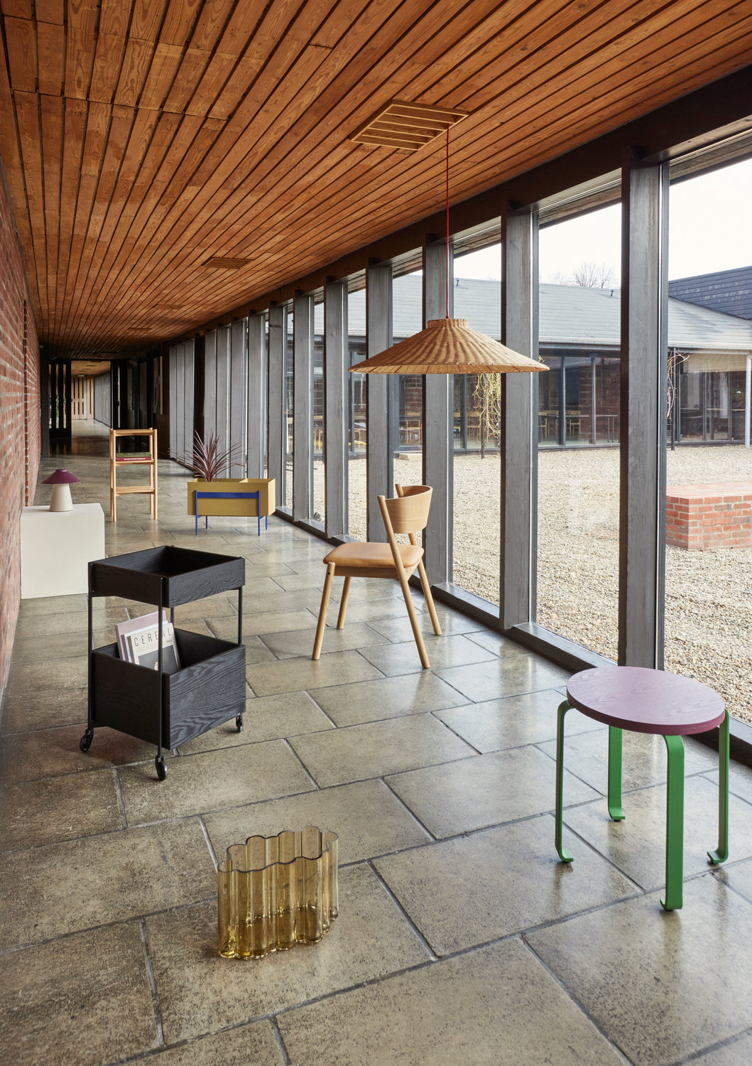 Chand Hängelampe Trapez Naturfarben