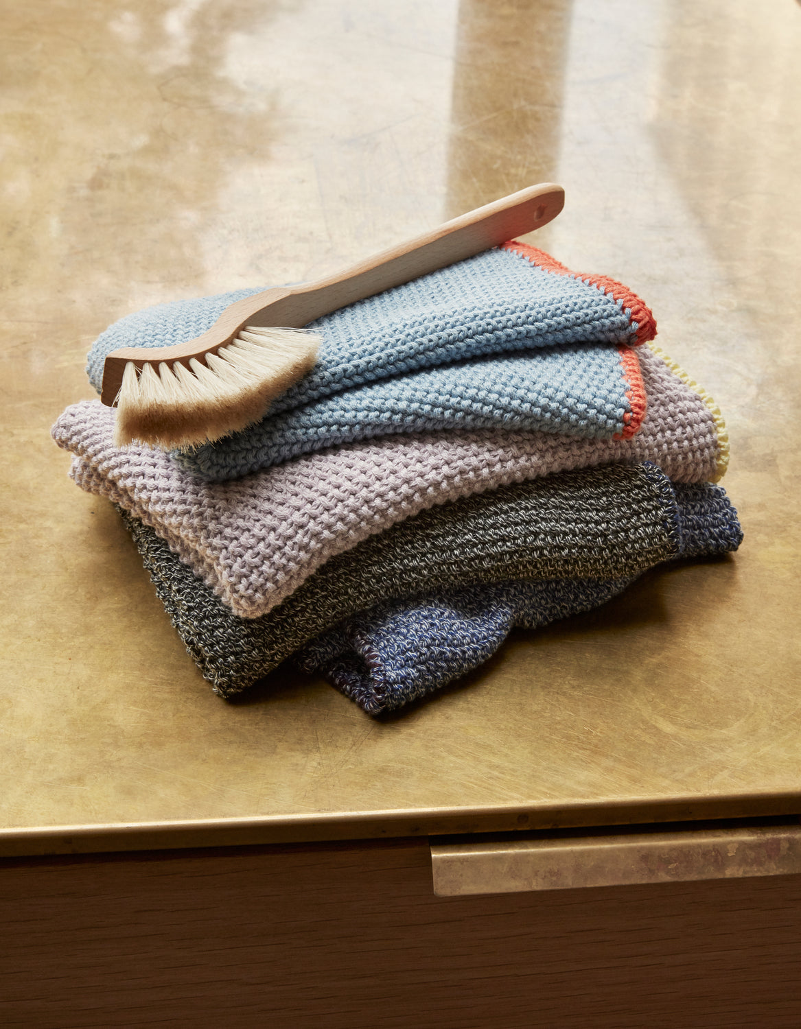 Geschirrtuch Herb, lila/gelb