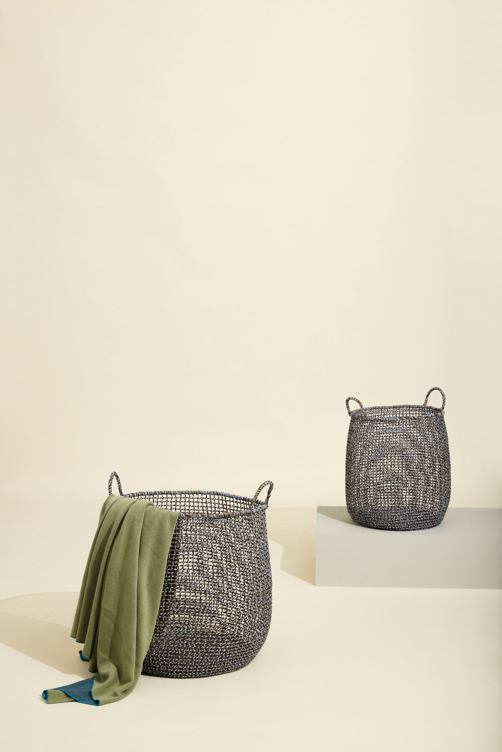 Korb Mist, Grau/Braun, 2er Set