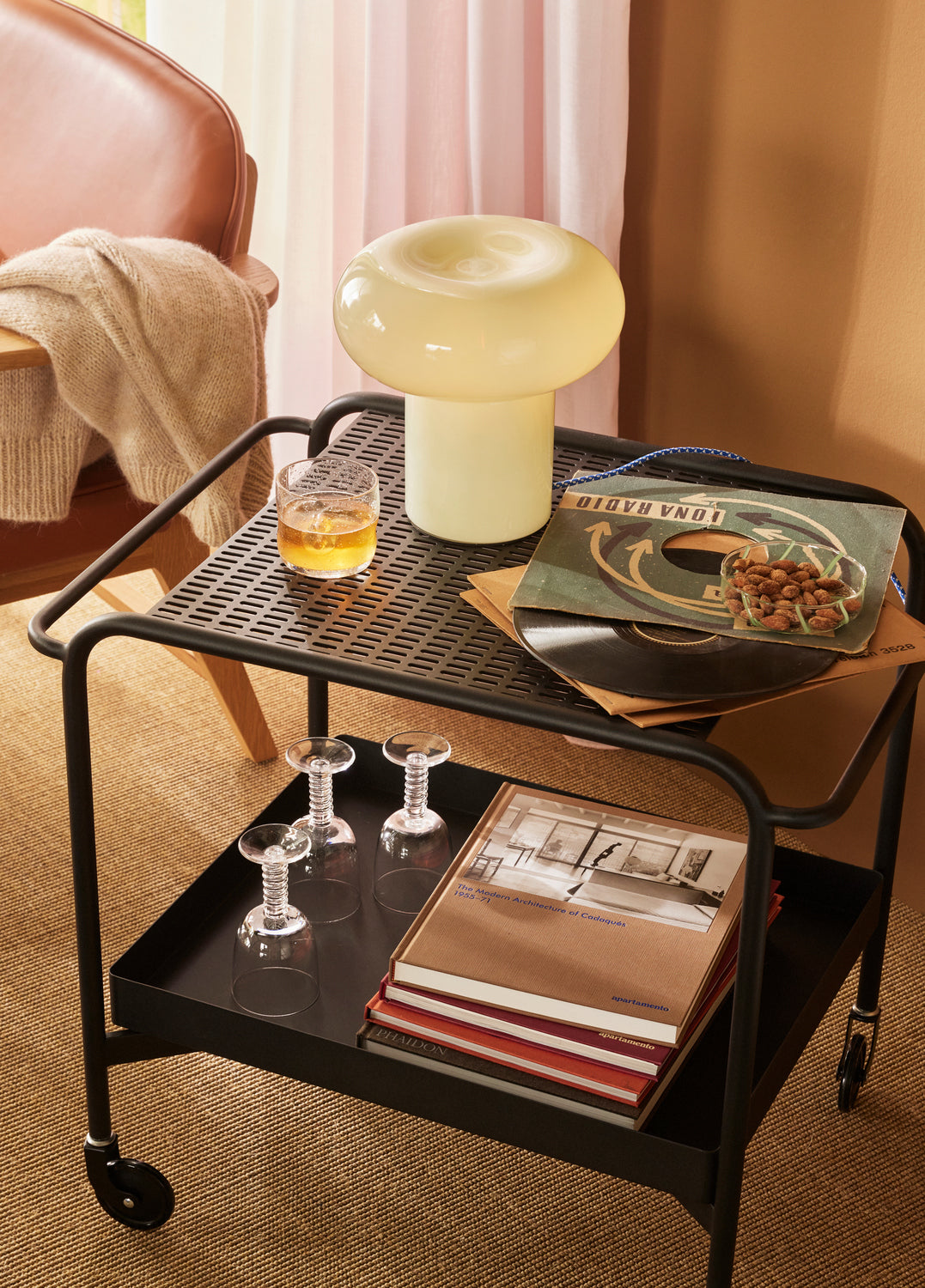 Push Servierwagen schwarz