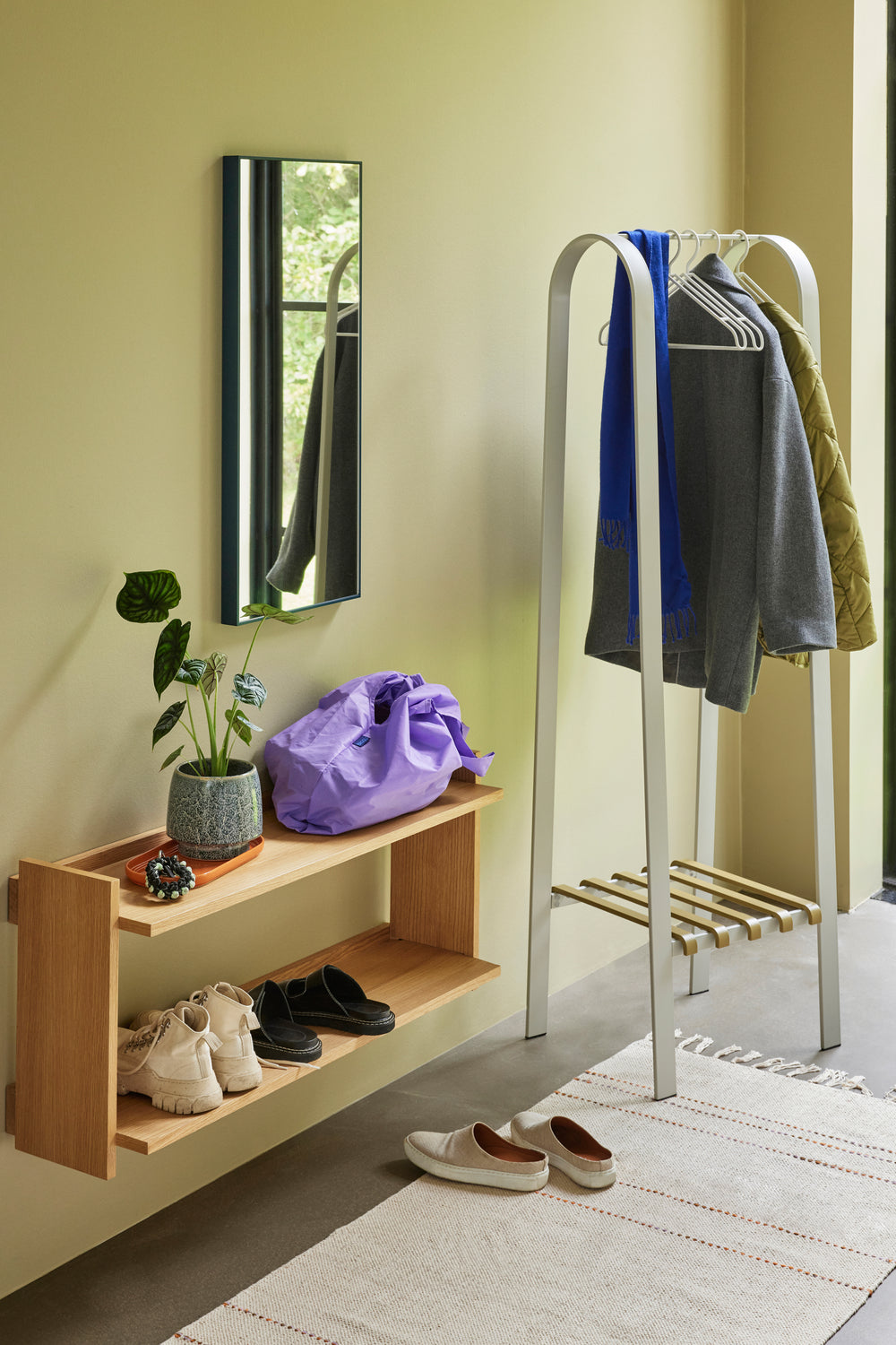 Kleiderständer Sempre, Grau,Olive