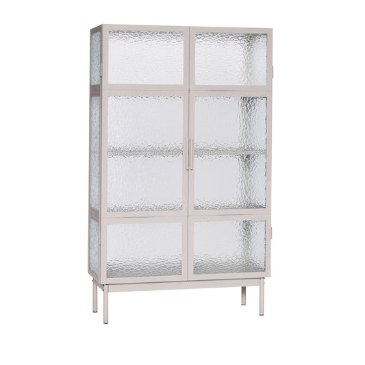 Vitrinenschrank Plex, Stahl grau