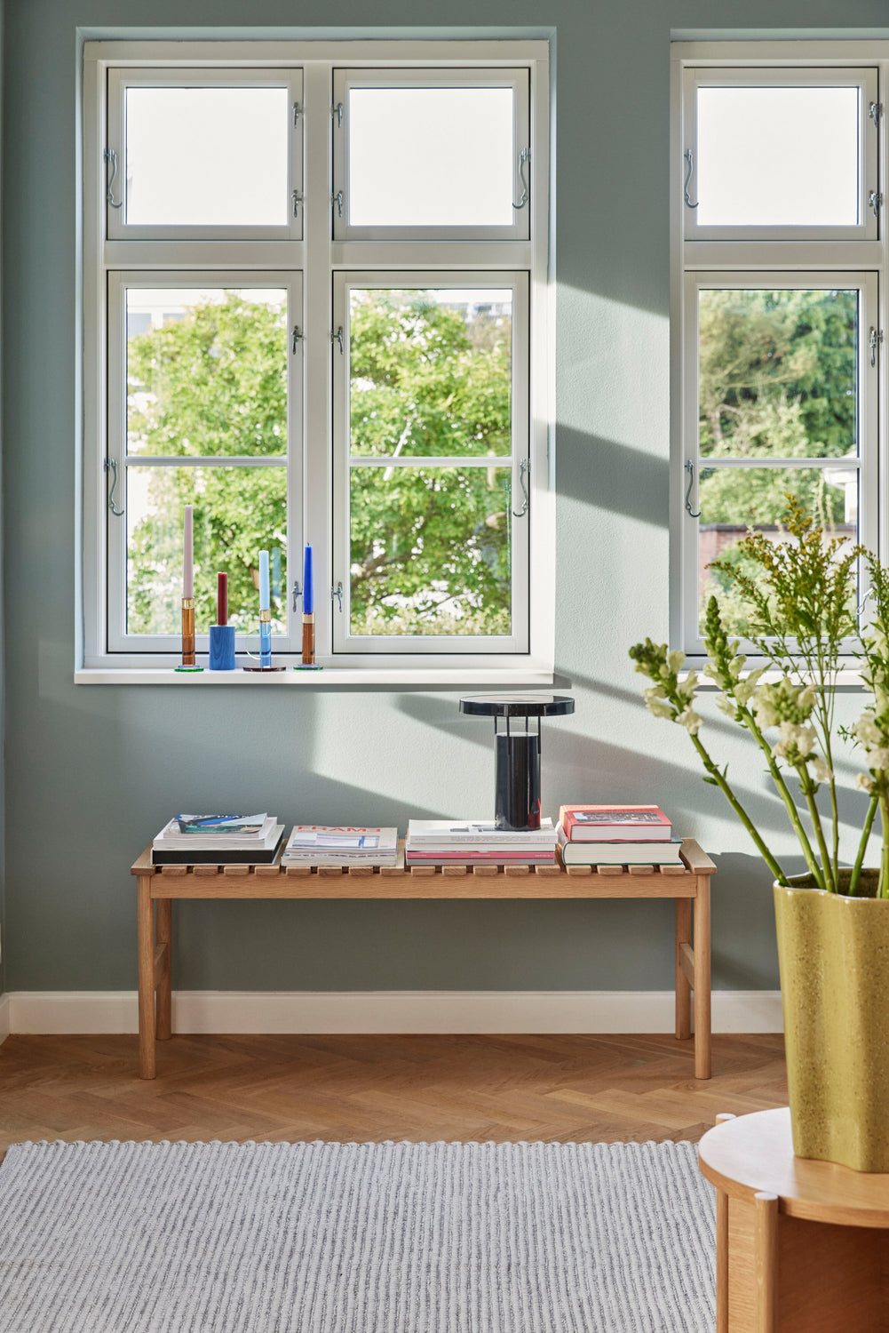 Poppy Teppich, Grau/Weiß