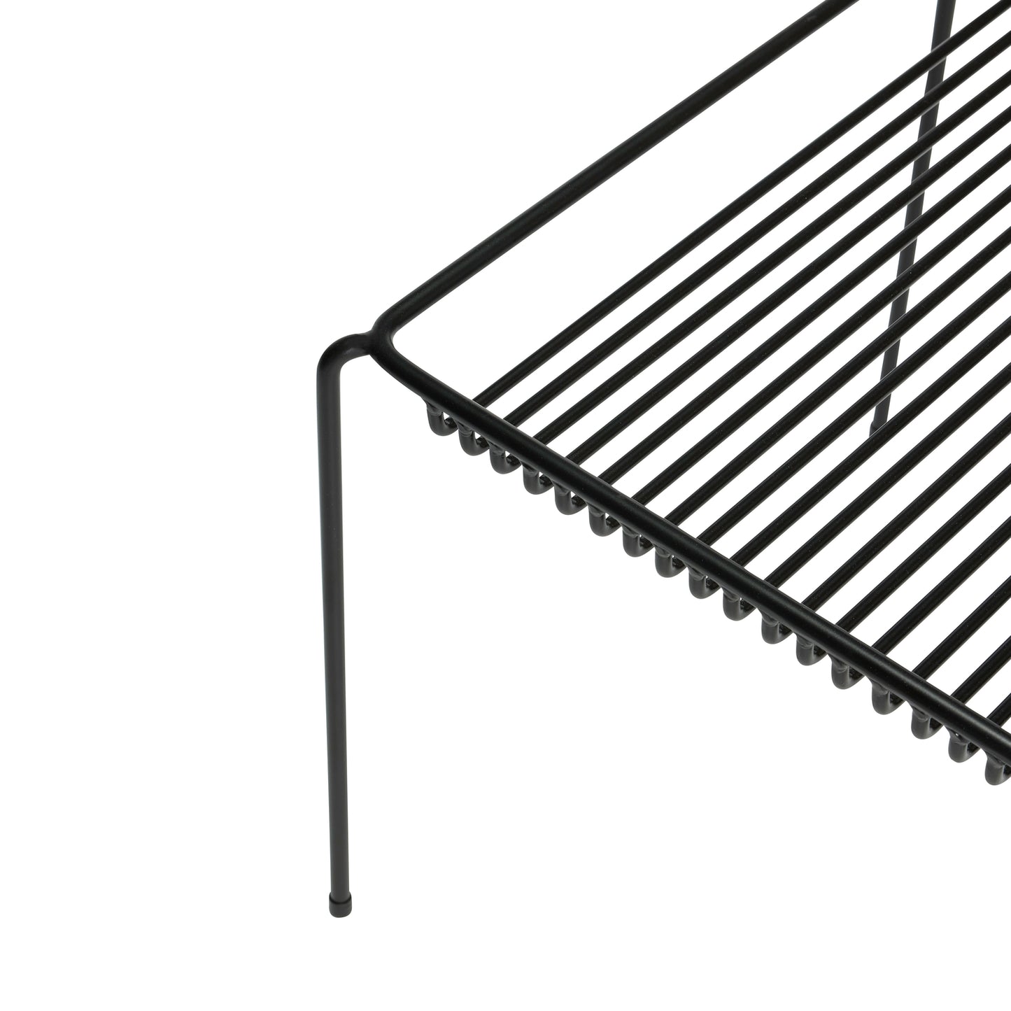 String Beistelltisch Hellgrau & Schwarz