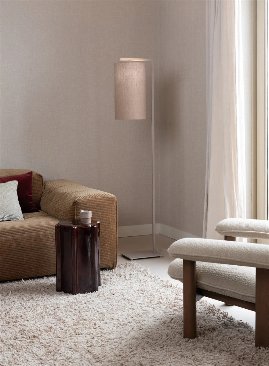 Stehleuchte Boston – Sand / Schirm Dark Linen