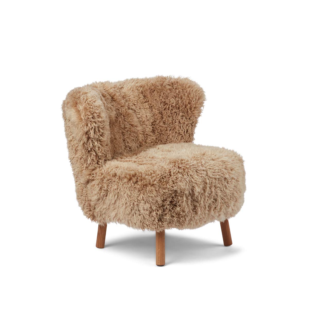 Emil Lounge Chair honigfarben, Long Wool