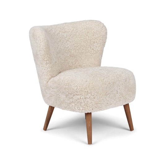 Emily Loungechair Short Wool Beige