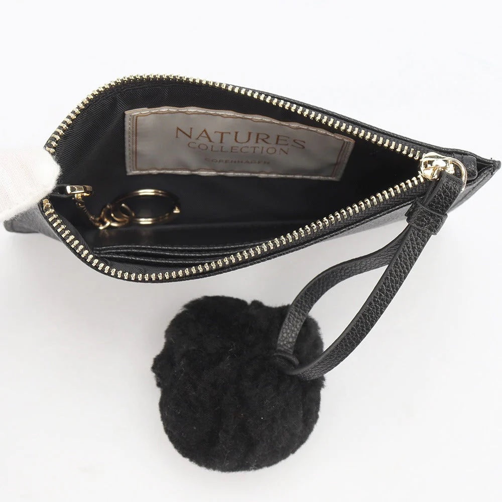 Tanya Portemonnaie Lammleder Schwarz