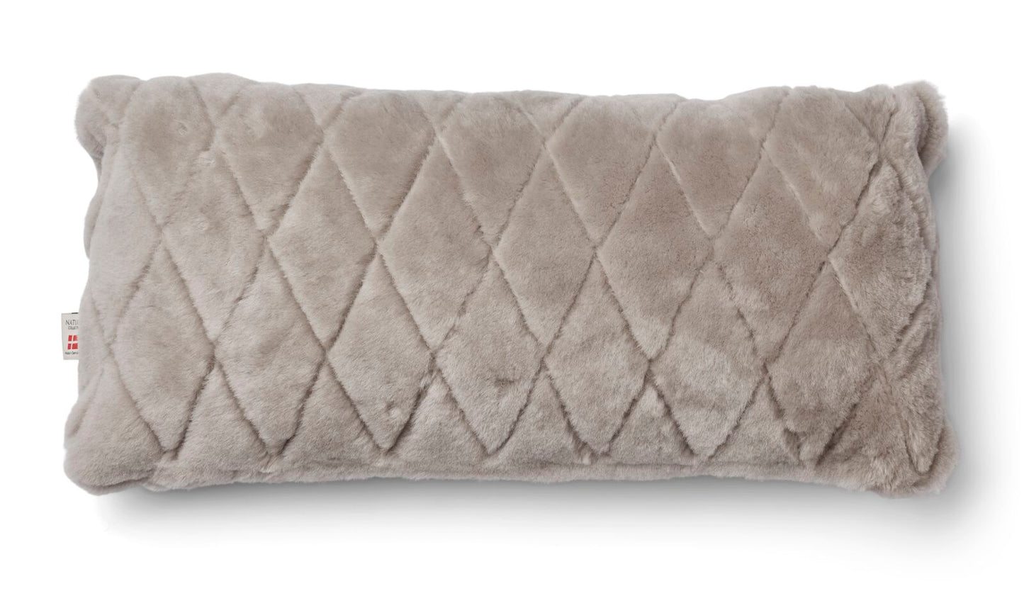 Moccasin Kissen, doppelseitig, silbergrau