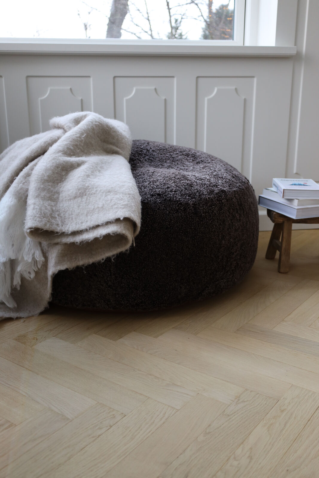 Wolldecke Mohair Mix, hellgrau