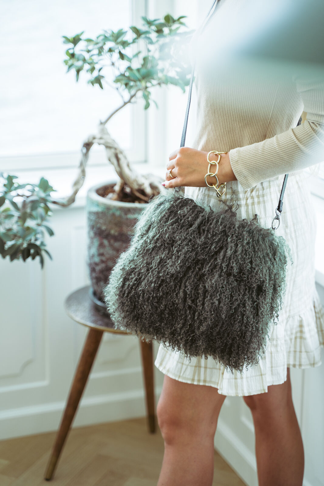 Jasmin Handtasche | Tibetfell