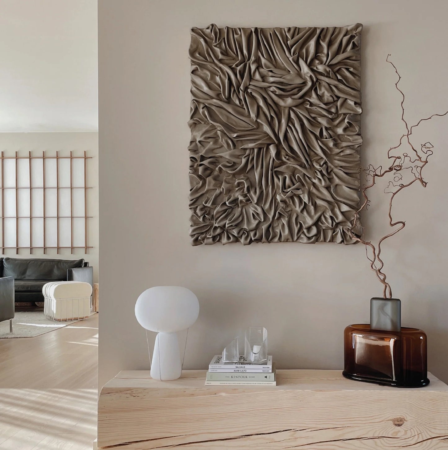 Blow Lamp, White Base with Opal Top