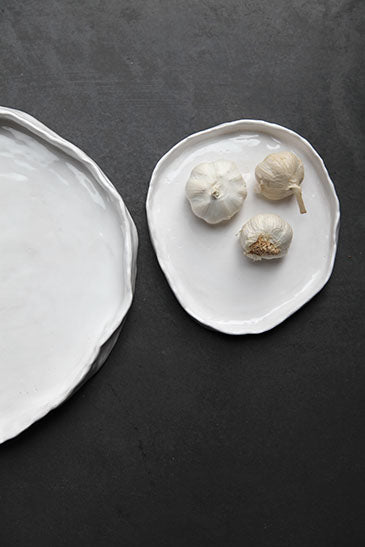 Handgefertigte Servierplatte LER aus Keramik, small