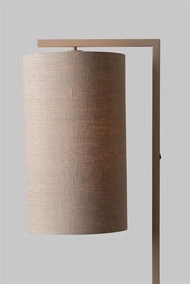 Stehleuchte Boston – Sand / Schirm Dark Linen